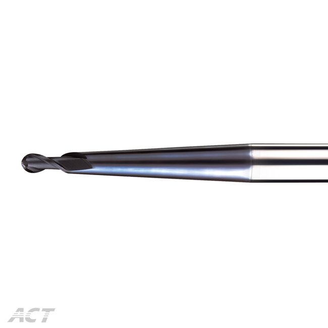 (2TABL) 2 Flute Taper Neck Ballnose - HRC50-60